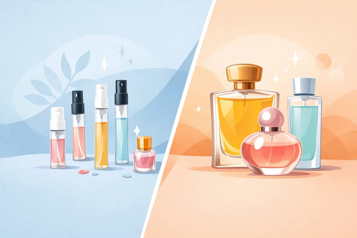Perfume Samples Versus Full Bottles Compared - Muse Fragrance